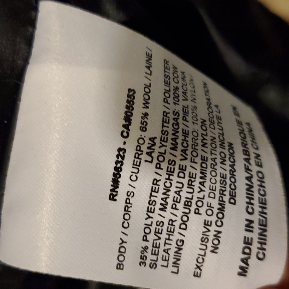 Wool and leather sleeve jacket - Picture 10 of 11